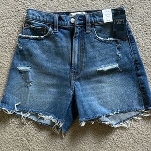 NWT A&F High Rise Denim Shorts